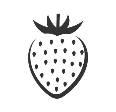 Çilek siyah simgesi.