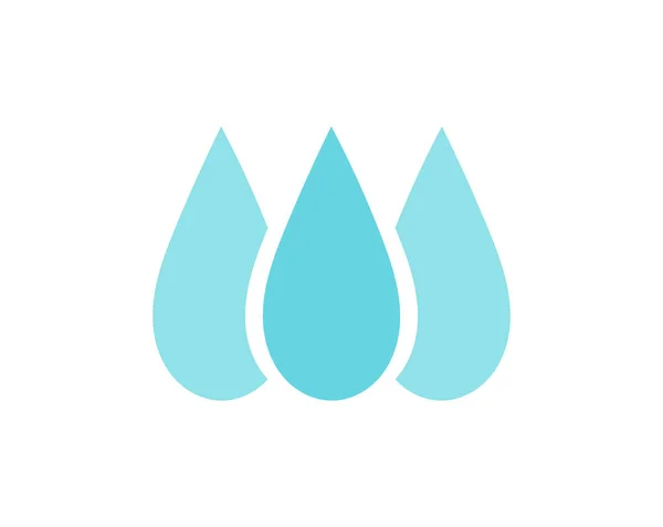 Gotas de agua azul icono o logotipo . — Vector de stock