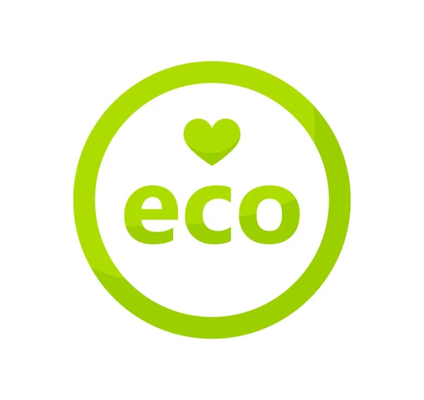 Groene eco pictogram. — Stockvector