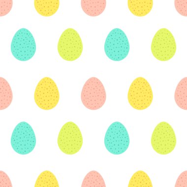 Paskalya yumurtaları renkli pastel desen.