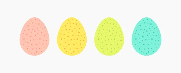 Decorate icone colorate uova di Pasqua . — Vettoriale Stock
