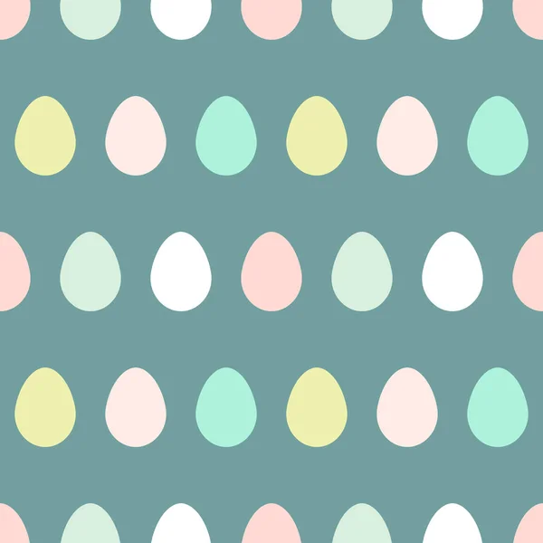 Huevos de Pascua patrón sin costura. — Vector de stock