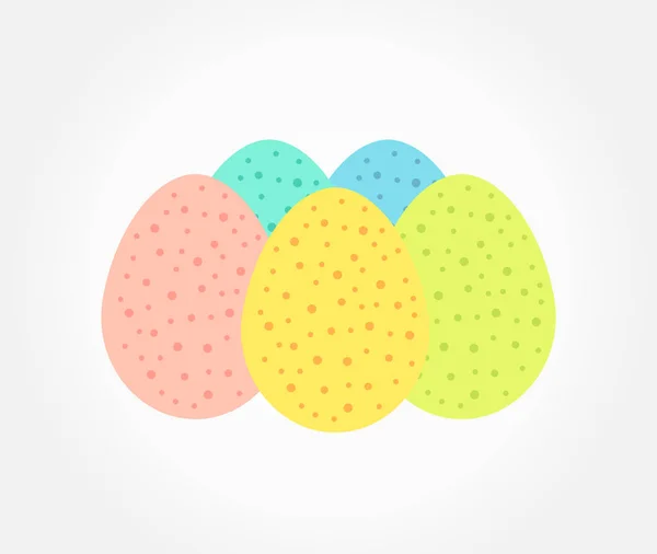 Группа разноцветных пасхальных яиц . — стоковый вектор