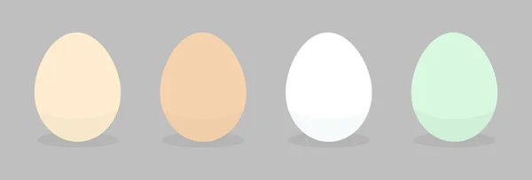 Different natural eggs icons. — Stock Vector
