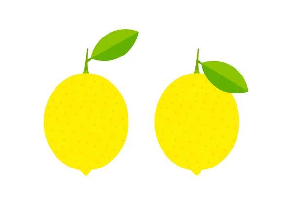 Zwei gelbe Zitronen-Symbole. — Stockvektor