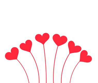 Sevimli kırmızı kalpler Sevgililer günü arka plan