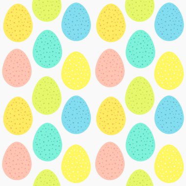 Paskalya yumurtaları renkli pastel desen. 