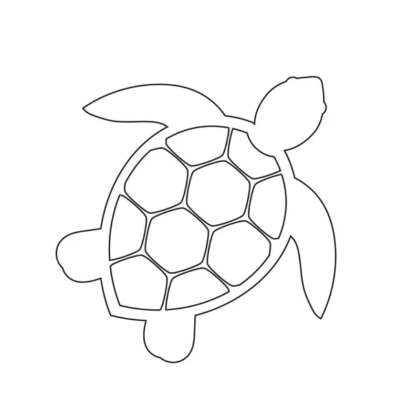 Icona linea tartaruga marina — Vettoriale Stock