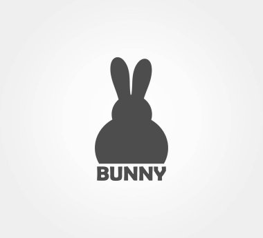 Paskalya tavşanı şekli logo simgesi.
