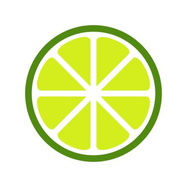 Yeşil limon dilimi simgesi.