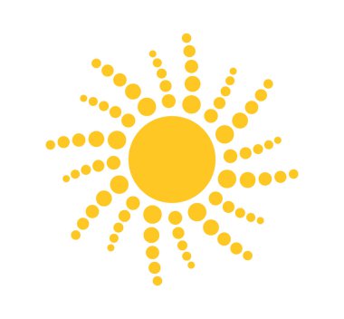 Güneş nokta simgesini. 