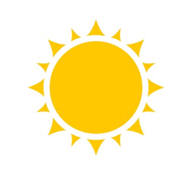 Güneş simge, simge veya logosu.