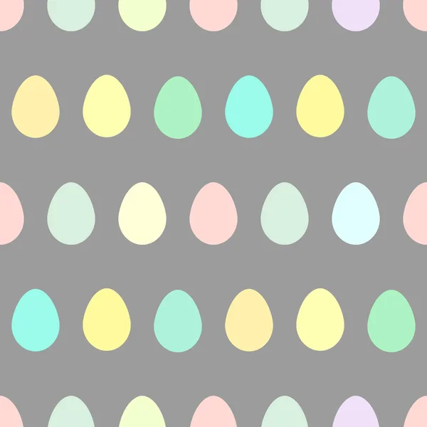 Colorful pastel sweet Easter eggs seamless pattern. — Stock Vector