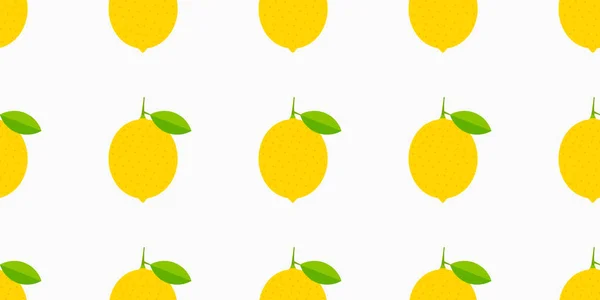 Lemons yellow seamless pattern. — Stock Vector