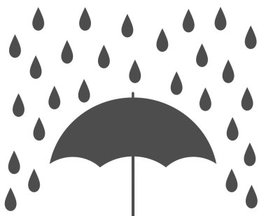 Şemsiyeye yağan yağmur