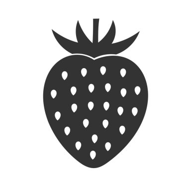 Çilekli meyve ikonu. 