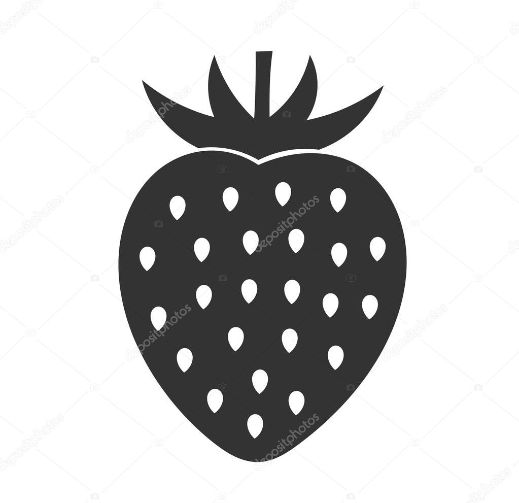 Strawberry fruit icon. 