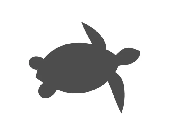 Simbol penyu laut, logo atau ikon . - Stok Vektor