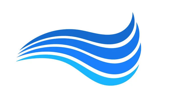 Blue water wave symbol. — Stock Vector