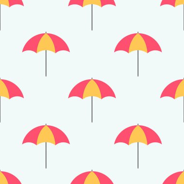 Renkli şemsiyeler dikişsiz desen.