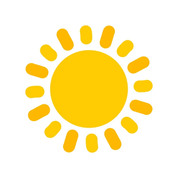 Lindo icono de sol amarillo . — Archivo Imágenes Vectoriales