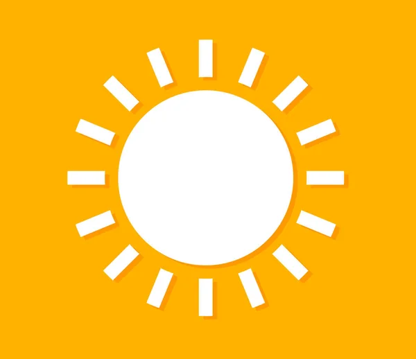 Slunečné letní pozadí s bílým tvarem slunce. — Stockový vektor