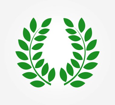 Yeşil defne yaprağı çelengi.