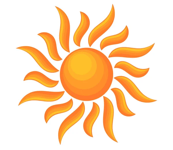 Сонячний сяючий символ. Векторні ілюстрації . — стоковий вектор