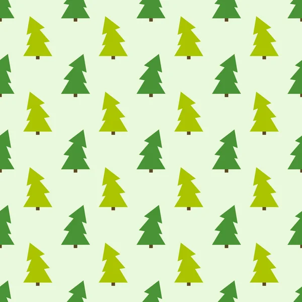 Arbres de Noël vert motif sans couture . — Image vectorielle