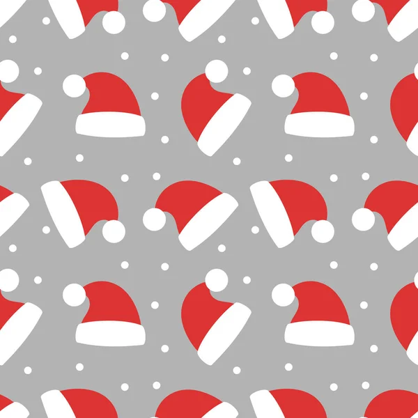 Papai Noel chapéus papel de embrulho design . —  Vetores de Stock