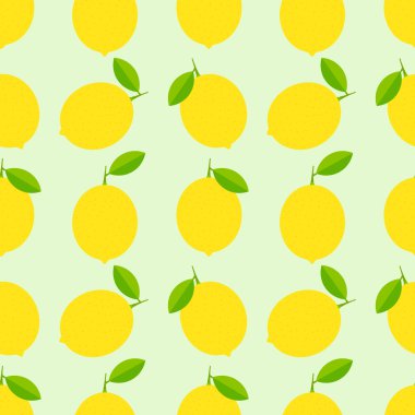 Yaz limon ve yaprakları dikişsiz desen.