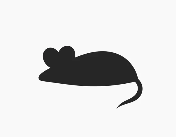 Ikona myš černá — Stockový vektor
