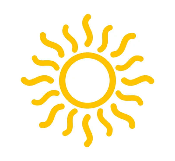 Yellow sun symbol. — Stock Vector
