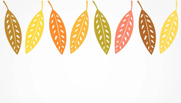 Autumn leaves border background. — Stock Vector