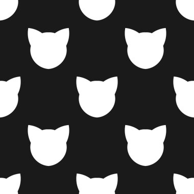 Kedi kusursuz siyah beyaz desen yüzleri.