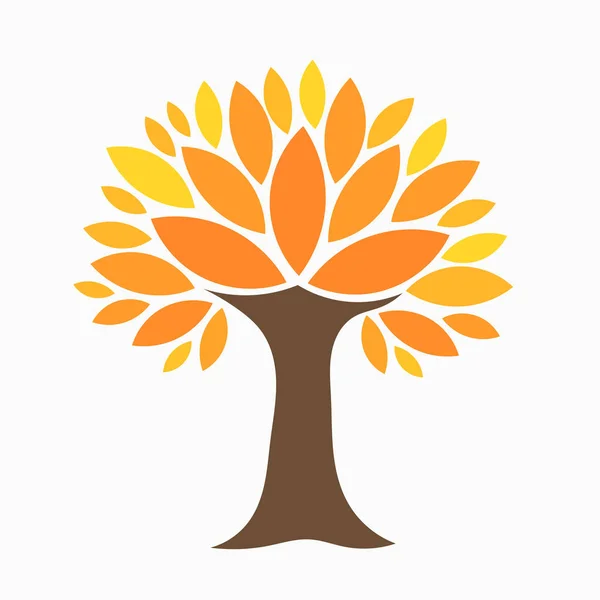 Podzimní strom ikona. — Stockový vektor