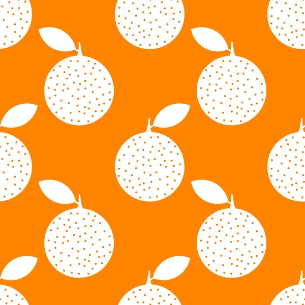 Pomarańczowe owoce bezszwowy wzór. — Wektor stockowy