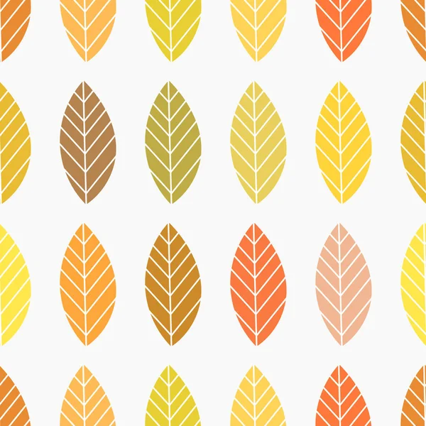 Autumn leaves seamless pattern background. — Stock Vector