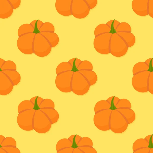 Citrouilles orange motif sans couture . — Image vectorielle