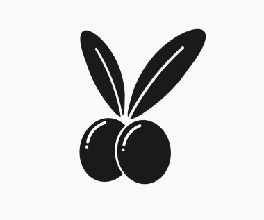 Zeytin dalı siyah simge.