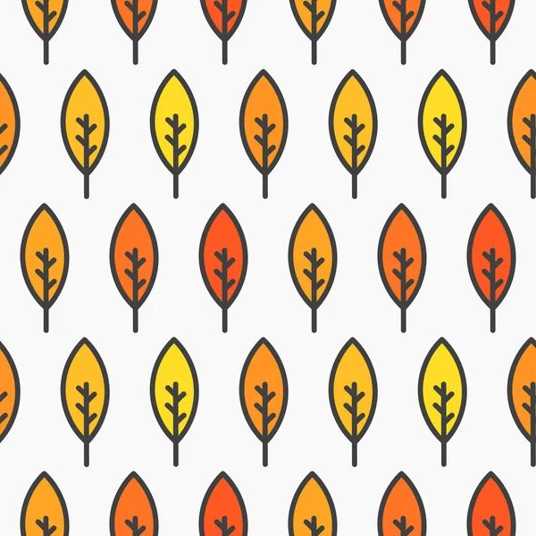 Hojas de otoño fondo de pantalla patrón sin costuras . — Vector de stock