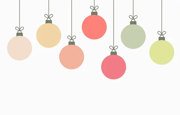 Palle di Natale appeso ornamenti sfondo . — Vettoriale Stock