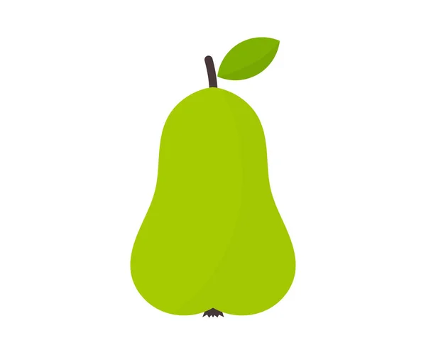 Icono Verde Fruta Pera Ilustración Vectorial — Archivo Imágenes Vectoriales