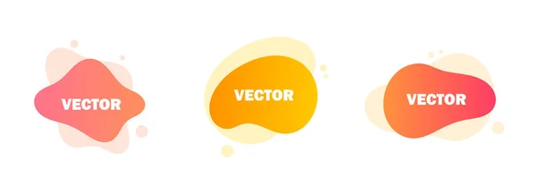 Современные Баннеры Амёбой Векторная Иллюстрация — стоковый вектор