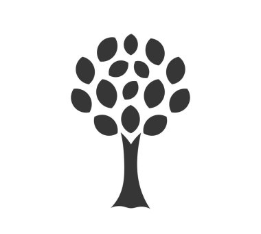 Ağaç simgesi. Vektör illüstrasyonu.