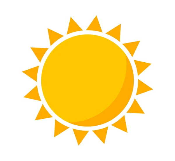 Sun Icon Flat Design Vector Illustration — Stock Vector