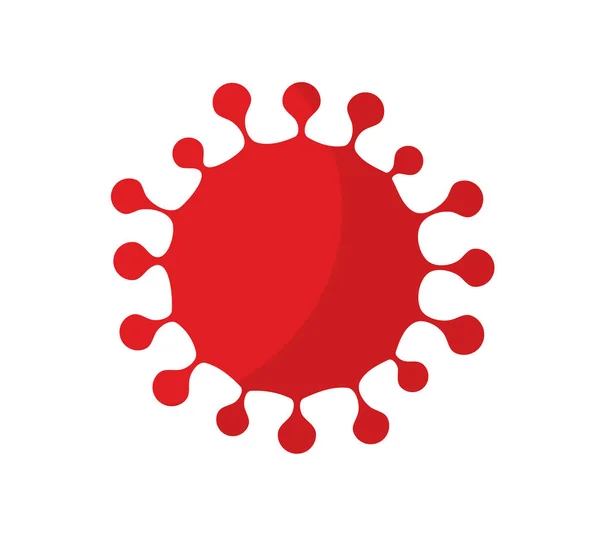 Coronavirus Virus Red Simple Symbol Vector Illustration — Stock Vector