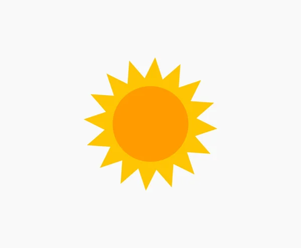 Sun Icon Isolated Summer Symbol Vector Illustration — Stock Vector