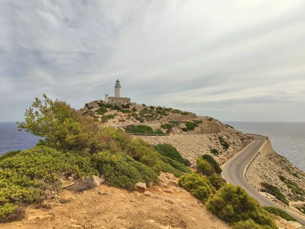 Faro Far Formentor Cap Mallorca Isla Mar Baleares España — Foto de Stock