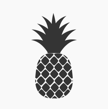 Ananas meyvesi ikonu. Vektör illüstrasyonu.
